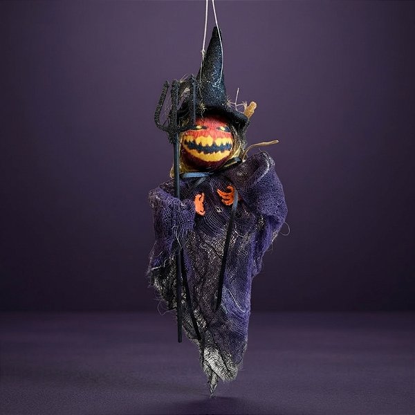 Enfeite de Pendurar Halloween - Bruxa Roxo - 27cm - 1 unidade - Cromus - Rizzo