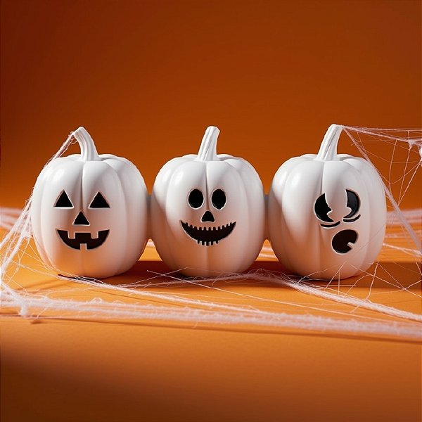 Enfeite de Halloween de Resina - Aboboras Decorativas - 27x10,5cm  - 1 unidade - Cromus - Rizzo