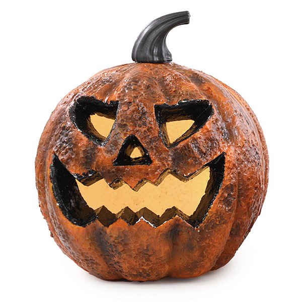 Enfeite de Halloween - Abóbora Salém com Led - 23x17cm - 1 unidade - Cromus - Rizzo