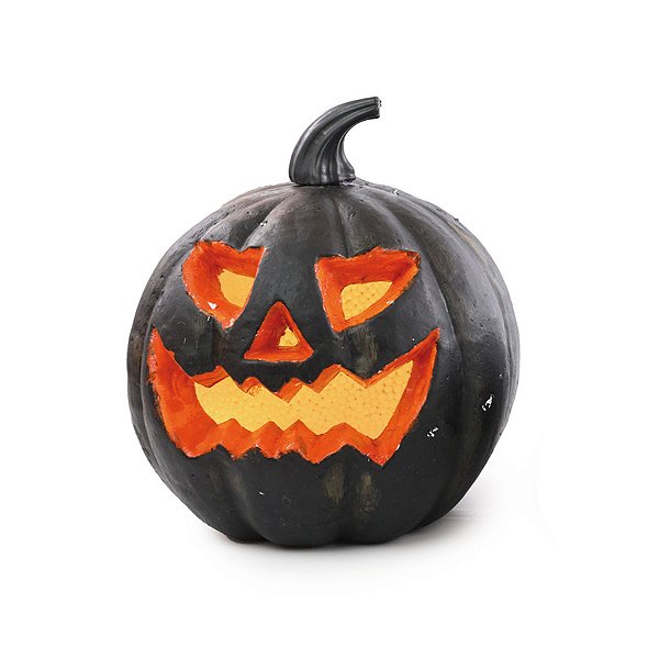 Enfeite de Halloween - Abóbora Magnus com Led - 20x17cm - 1 unidade - Cromus - Rizzo