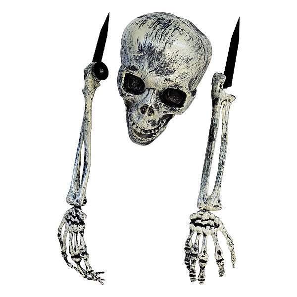 Enfeite de Halloween para Jardim - Cranio e Braços - 36x8cm - 1 unidade - Rizzo
