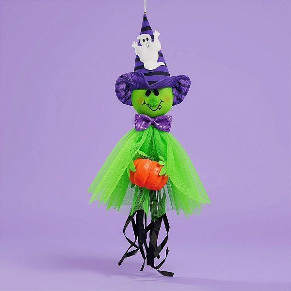 Enfeite de Halloween para Pendurar - Bruxa - 40x9cm - 1 unidade - Rizzo