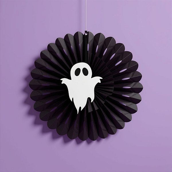 Enfeite Decorativo de Halloween - Margarida Fiorata Fantasma - 63cm - 1 unidade - Girotoy - Rizzo