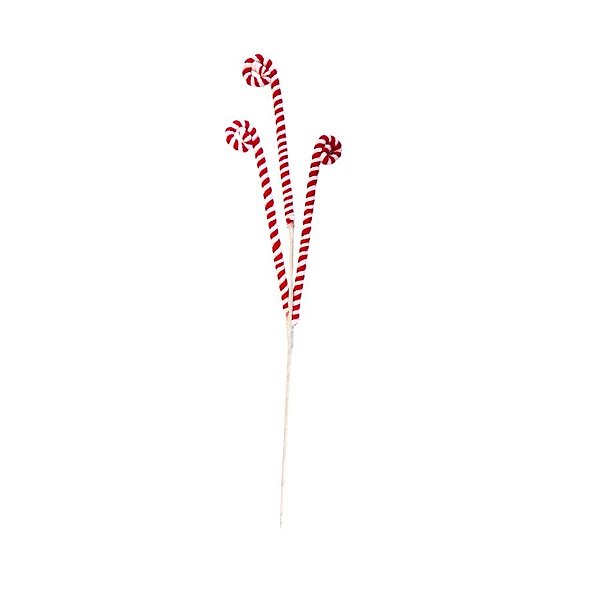 Galho Decorativo - Candy Cane - 55cm - 1 unidade - Rizzo