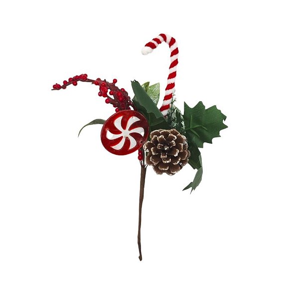 Galho Decorativo - Berry Vermelho - 23cm - 1 unidade - Rizzo