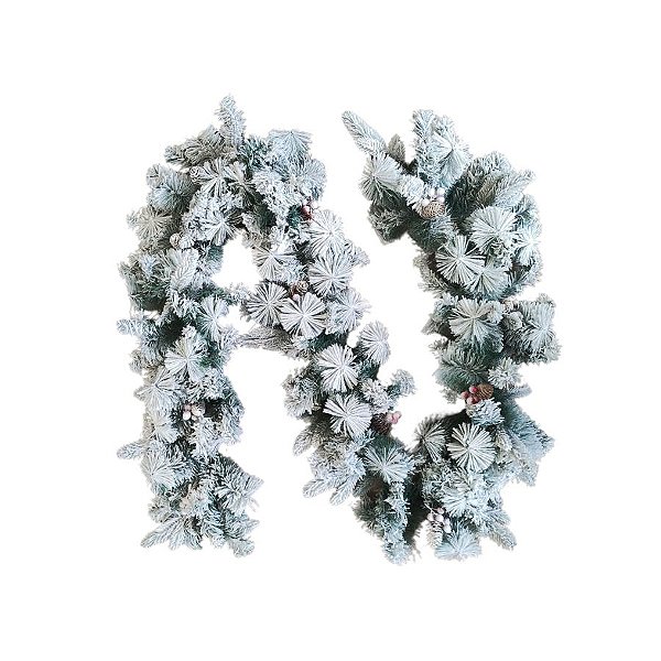 Festão de Natal Nevado - 180 Galhos -  2,70m - Ref. RZ0436  - 1 unidade - Rizzo