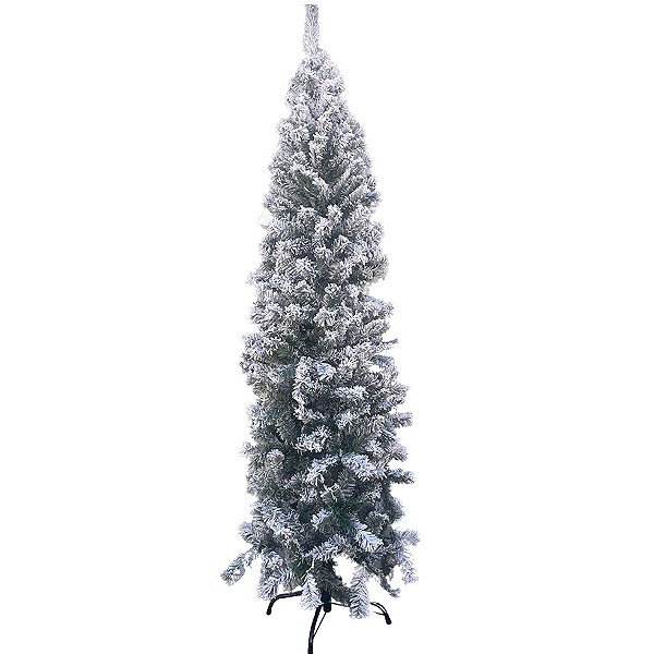 Árvore de Natal Modelo Caiena Nevada Slim - 946 Galhos - 2,40m - Ref. RZO369 - 1 unidade - Rizzo
