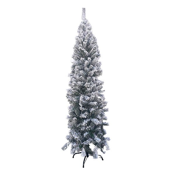 Árvore de Natal Modelo Caiena Nevada Slim - 646 Galhos - 2,10m - Ref. RZO368 - 1 unidade - Rizzo