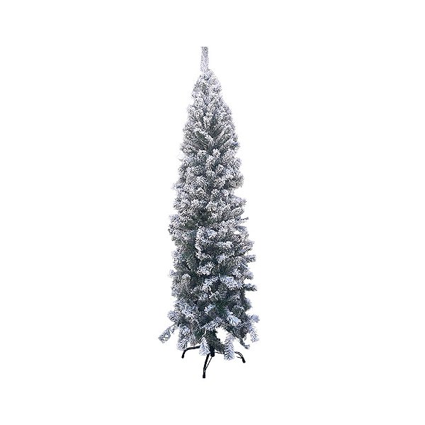 Árvore de Natal Modelo Caiena Nevada Slim - 298 Galhos- 1,50m - Ref. RZO366 - 1 unidade - Rizzo