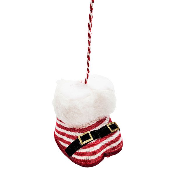 Enfeite de Pendurar de Natal - Sapatinho Noel Listrado - 7x7x6,5cm - 1 unidade - Rizzo