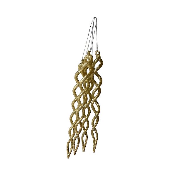 Pendente Decorativo de Natal - Dourado - 14cm - 1 unidade - Rizzo