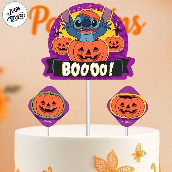 Decoração de Bolo - Stitch Halloween - 3 unidades - Disney Original - Rizzo