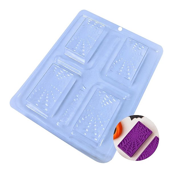 Forma Especial de Acetato - Barrinha Teia de Aranha Hallowee - Cód 10617 - 3 unidades - BWB - Rizzo
