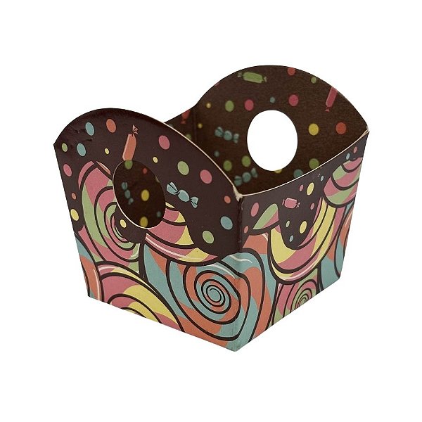 Cestinha Para Doces - Doces Sonhos - 5,5x6x5,5cm - 10 unidades - Cromus - Rizzo