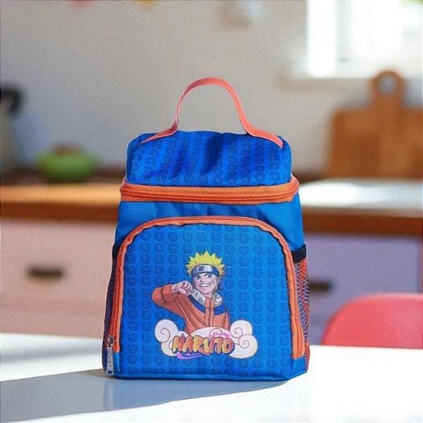 Lancheira Térmica Escolar Com Zíper - Naruto Uzumaki - 22x20cm - 1 unidade - Zona Criativa - Rizzo