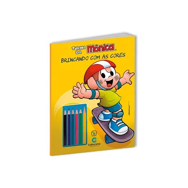 Livro para Colorir - Brincando com as Cores - Cascão - Esportes - Turma da Mônica - 1 unidade - Culturama  - Rizzo