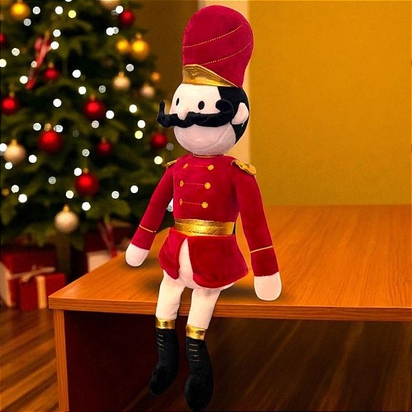 Soldadinho de Chumbo de Pelúcia - Vermelho e Preto - 50cm - 1 unidade - Rizzo