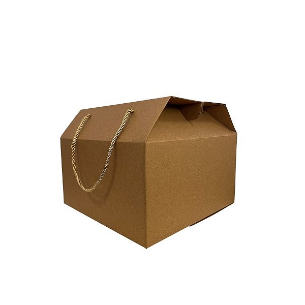 Caixa de Papelão com Alça 19x25x25cm - Kraft - 1 unidade - Rizzo