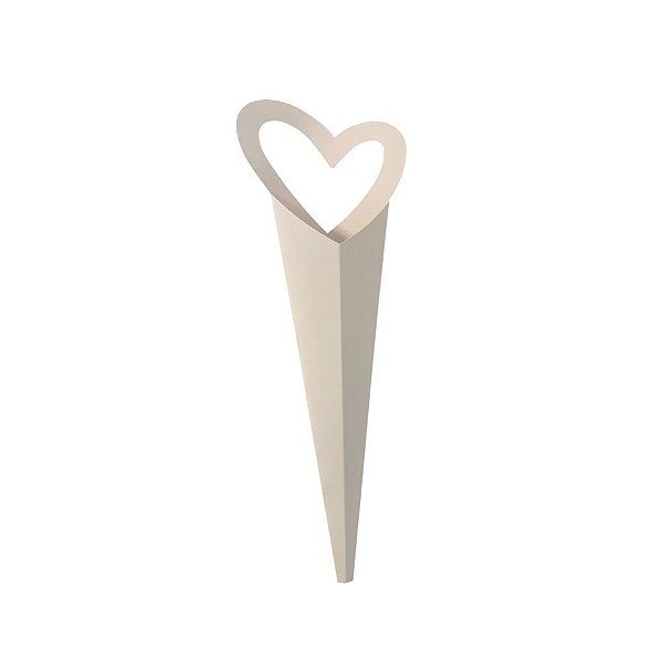 Floreira de Papel - Branca - 47x18cm  - 1 unidade - Rizzo