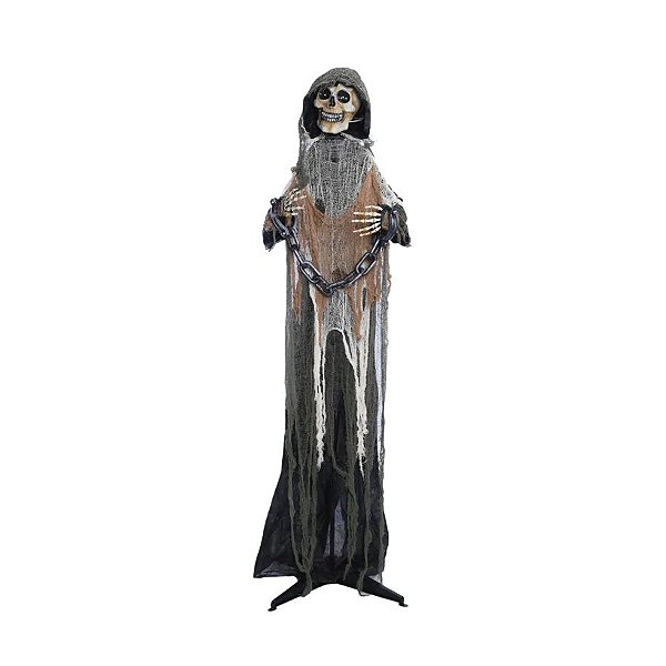 Enfeite Decorativo de Halloween Com Luz e Som - Caveira Bosco - 174cm - 1 unidade - Cromus - Rizzo