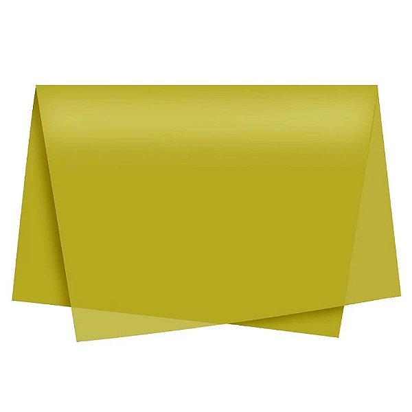 Papel de Seda - 48x60cm - Ouro - 100 unidades - Villa Pack - Rizzo