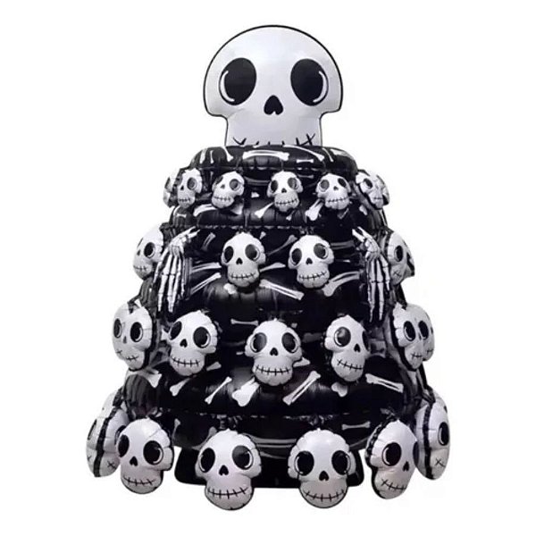 Balão de Festa Microfoil 3D 110cm - Torre Caveiras Halloween - 6 unidades - Rizzo