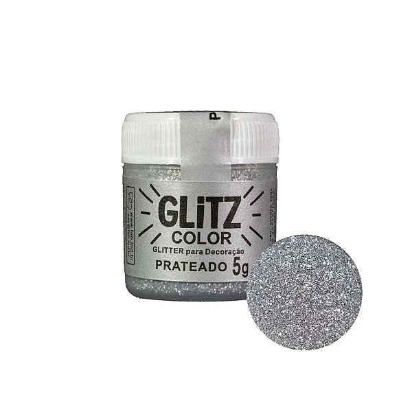 Glitter Para Decoração Prateado Glitz 5g - 1 unidade - Fab - Rizzo