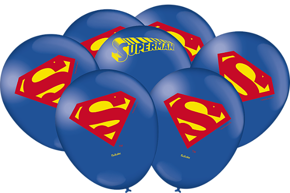 Balão Festa Superman - 25 unidades - Festcolor -  Festas