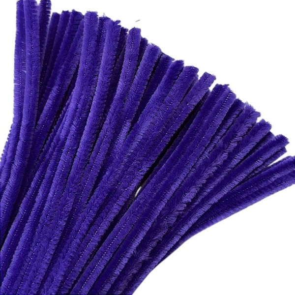 Haste de Chenille 30cm - Roxo - 100 unidades - Art Montagem - Rizzo