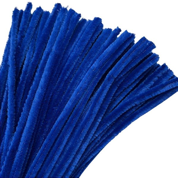 Haste de Chenille 30cm - Azul Escuro - 100 unidades - Art Montagem - Rizzo