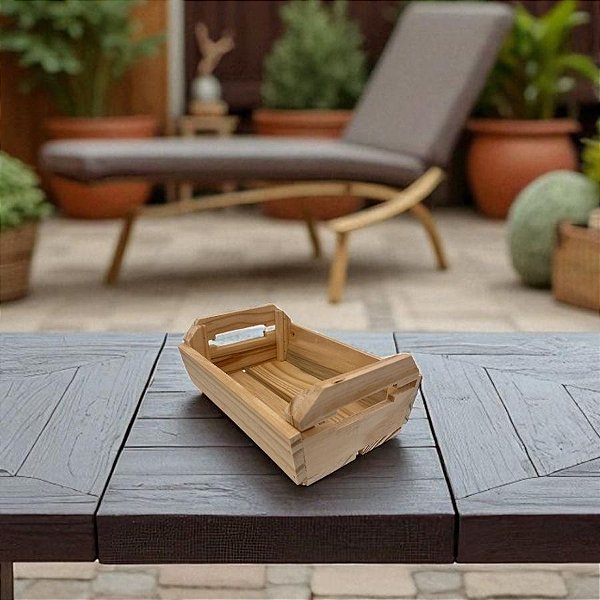 Caixote de Madeira Trapezoidal P - 22x16,5x9cm - 1 unidade - Rizzo