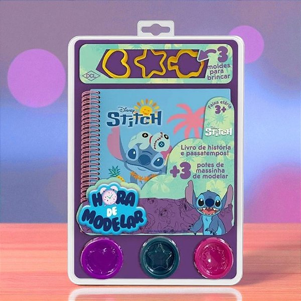 Kit Hora de Modelar Com Massinha - Stitch - 7 Itens - 1 unidade - Disney Original - Rizzo