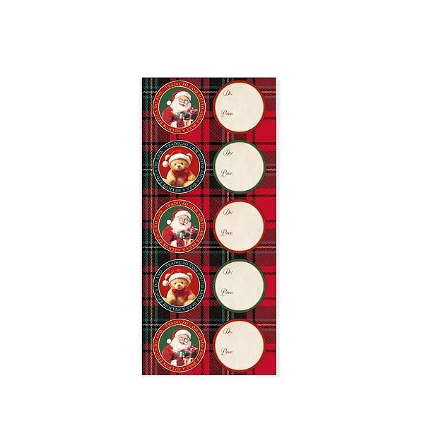 Adesivo Redondo - Natal Magia Infinita - 4x4cm - 10 unidades - Cromus - Rizzo