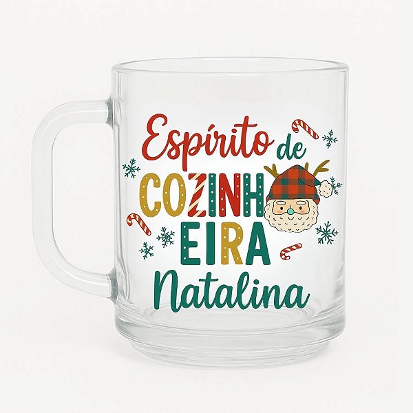 Caneca de Vidro - Espírito Natalino - 335ml  - 1 unidade - Rizzo