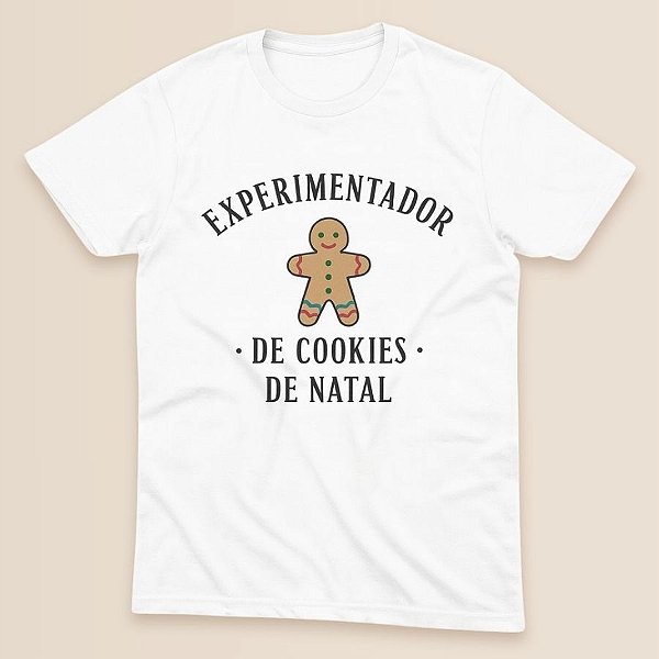 Camiseta Branca Estampada - Experimentador De Cookies - Infantil - 1 unidade - Rizzo