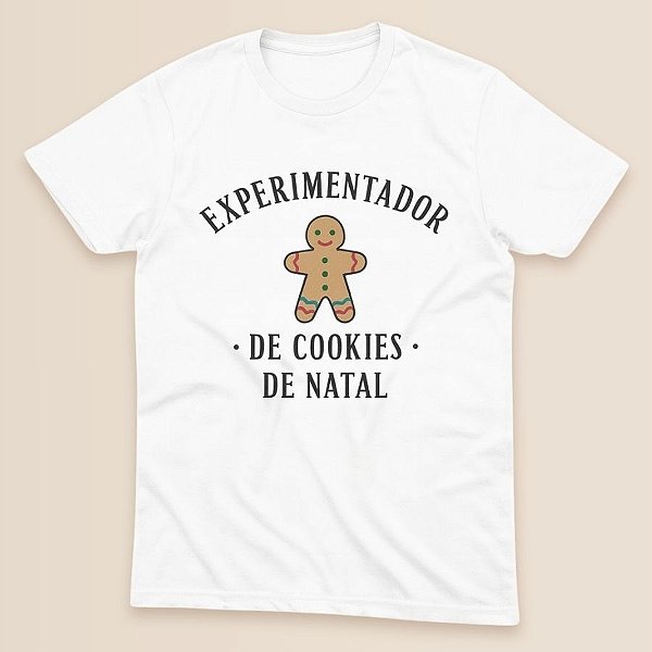 Camiseta Branca Estampada - Experimentador De Cookies - Adulto - 1 unidade - Rizzo