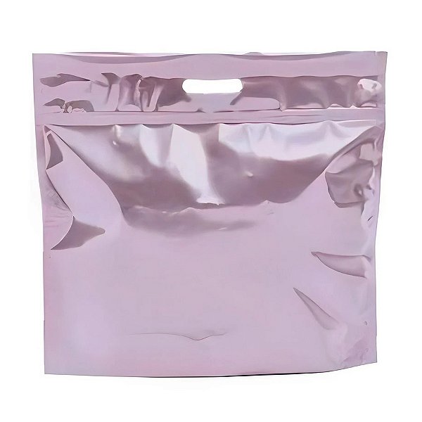 Sacola Metalizada com Zip P - Lavanda - 1 unidade - Cromus - Rizzo