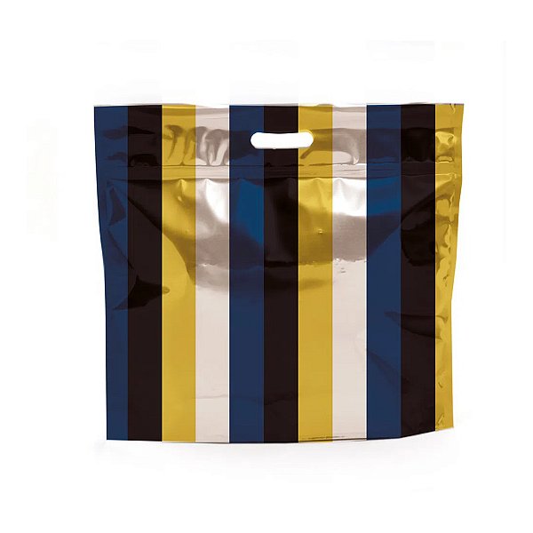 Sacola Metalizada com Zip 46x43x5cm - Robert - 1 unidade - Cromus - Rizzo