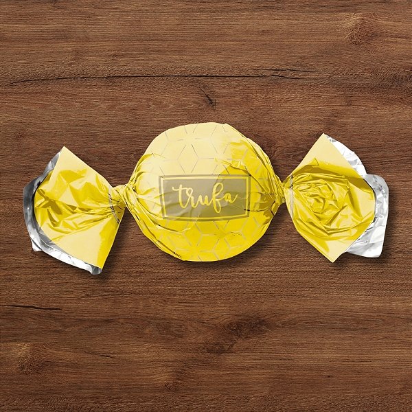 Papel Trufa 14,5x15,5cm - Star Amarelo - 100 unidades - Cromus - Rizzo