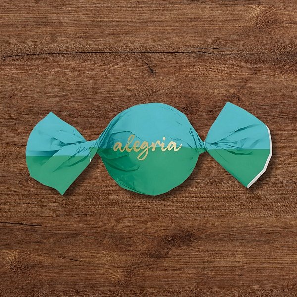 Papel Trufa 14,5x15,5cm - Desejos Alegria Verde - 100 unidades - Cromus - Rizzo