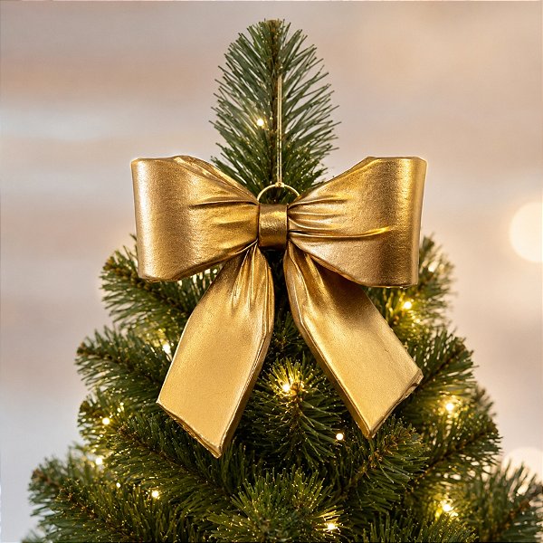 Laço Decorativo Lamê Dourado - 20cm - 1 unidade - Rizzo