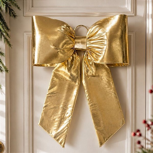 Laço Lamê Dourado - 60cm - 1 unidade - Rizzo