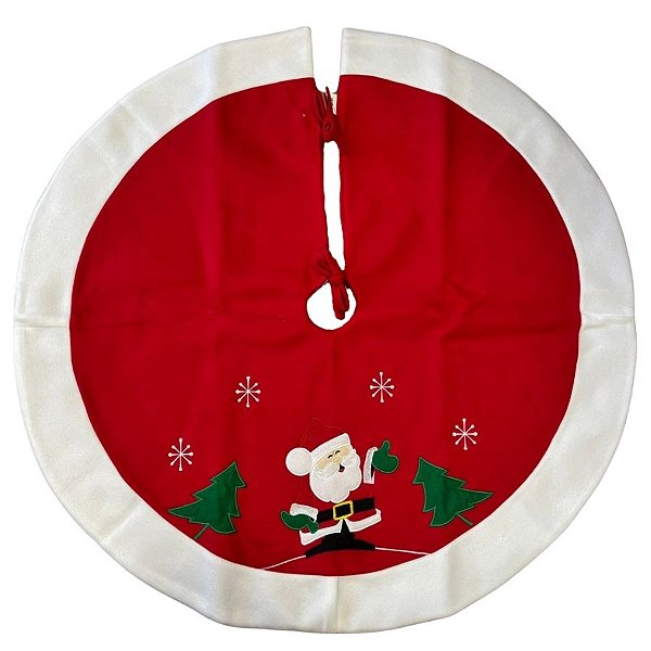Saia para Árvore de Natal Redonda - Papai Noel com Árvores - 90,5x90,5cm - 1 unidade - Cromus - Rizzo