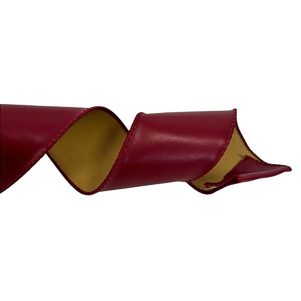 Fita Aramada Decorativa de Natal - Vinho - 6,3cmx9,14m - 1 unidade - Cromus - Rizzo