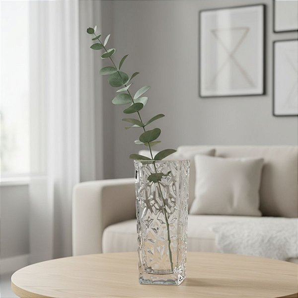 Vaso de Vidro Cascais - 6,3x6,3x15,3cm - 1 unidade - Rizzo