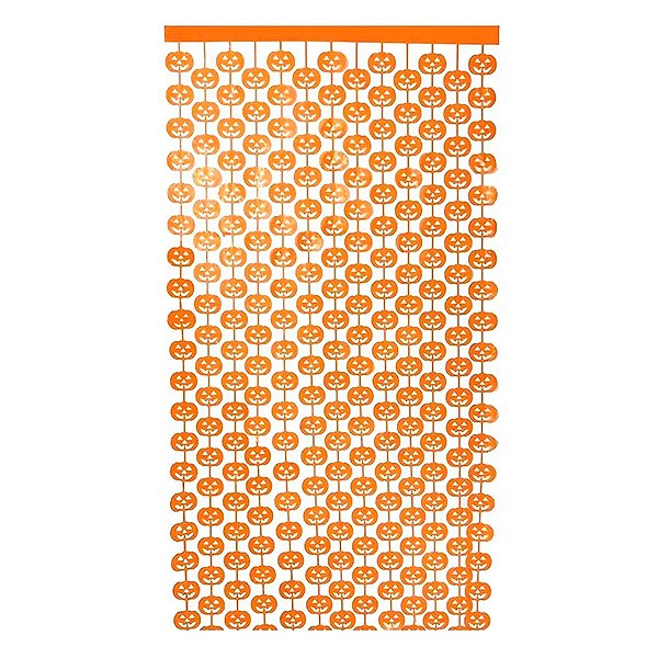 Cortina Decorativa Metalizada Abóbora 1x2m - 1 unidade - Rizzo
