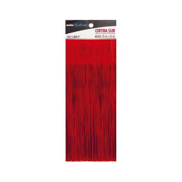 Cortina para Balão Slim Reflex - Vermelho - 01 Unidade - Cromus Balloons - Rizzo Balões