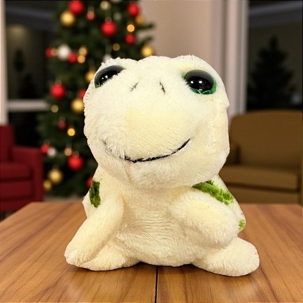 Chaveiro de Pelúcia Tartaruga - Branca - 5x8x4cm - 1 unidade - Rizzo