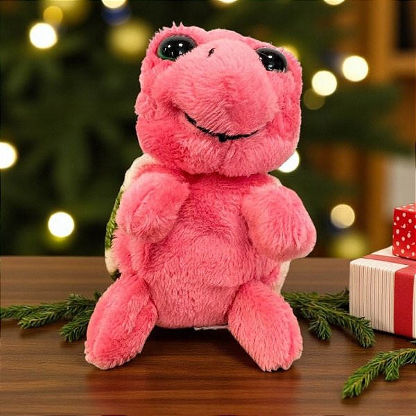 Chaveiro de Pelúcia Tartaruga - Rosa - 5x8x4cm - 1 unidade - Rizzo