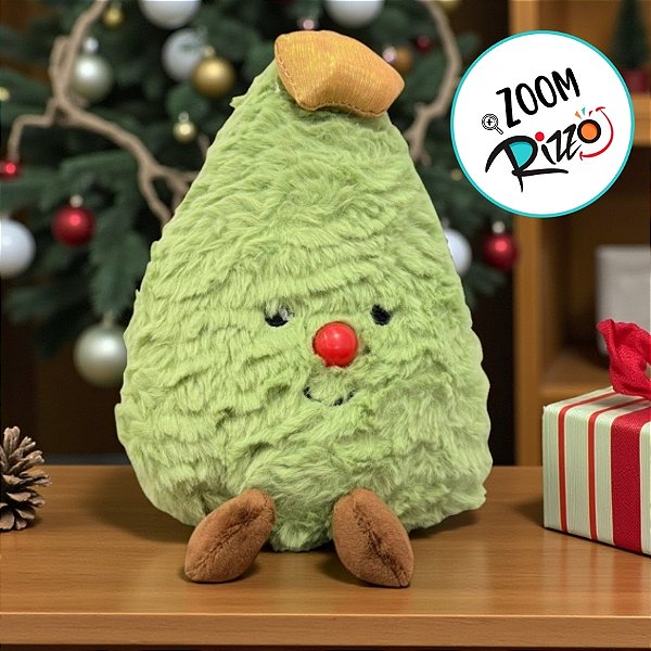 Árvore de Natal de Pelúcia - Verde Claro - 15x21x10cm - 1 unidade - Rizzo